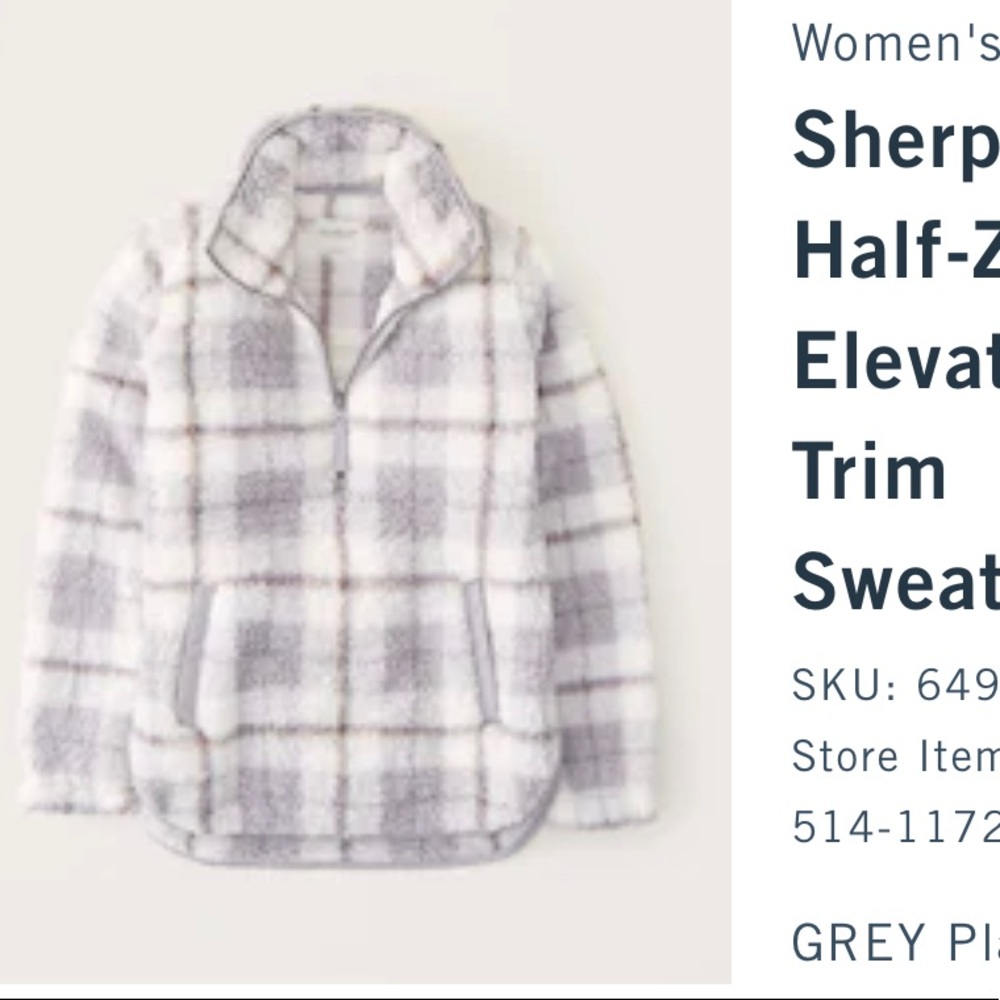 Sherpa half zip Abercrombie